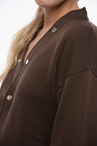 LUXOR Wool Cardigan with Button Detail