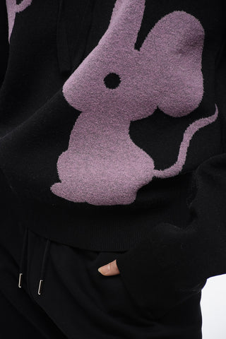 Felpa Hoodie MOUSE in Maglia