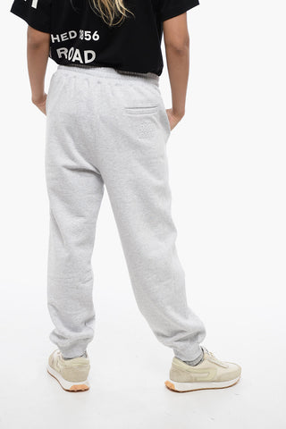 Joggers in Cotone con Bande Laterali a Costine