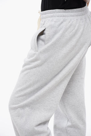 Joggers in Cotone con Bande Laterali a Costine