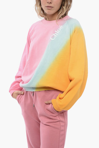 Oversized Tie Dye Cotton Sweatshirt