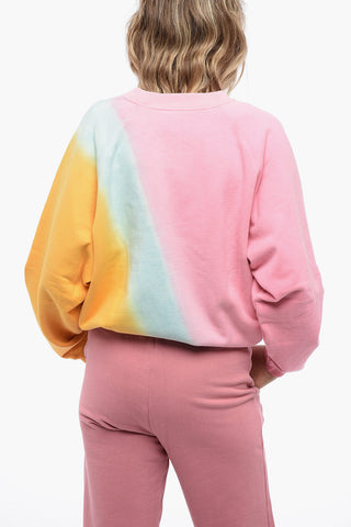 Oversized Tie Dye Cotton Sweatshirt
