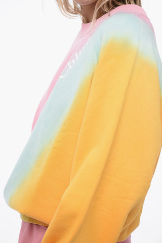 Oversized Tie Dye Cotton Sweatshirt