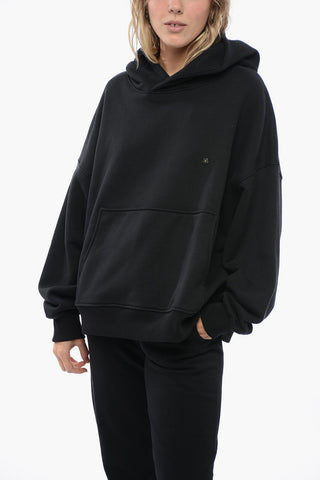 Brushed Cotton UNISEX Hoodie with Contrasting Logo Patch