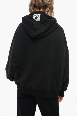 Brushed Cotton UNISEX Hoodie with Contrasting Logo Patch