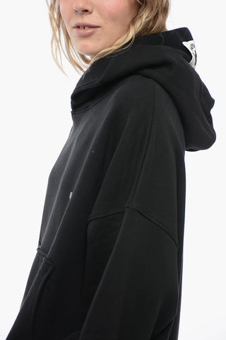Brushed Cotton UNISEX Hoodie with Contrasting Logo Patch