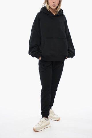Brushed Cotton UNISEX Hoodie with Contrasting Logo Patch