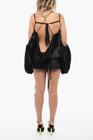 Asymmetric MELBA Dress with Cut Out Detailing