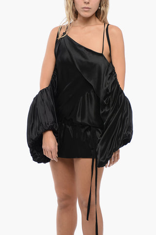 Asymmetric MELBA Dress with Cut Out Detailing