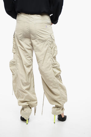 Multipockets Parachute Pants with Hem Detail