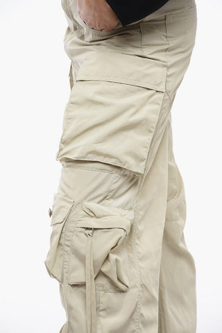 Pantaloni Parachute Multitasca con Dettaglio Orlo
