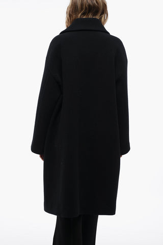 EMPORIO Wool Dropped- Sholuder Coat with Flared Fit