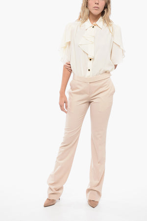 Pantaloni Sartoriali a Vita Bassa con Slim Fit