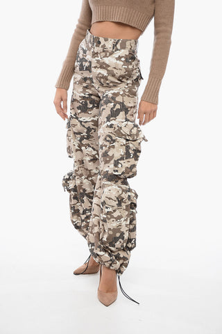 Pantaloni Cargo con Motivo Camouflage