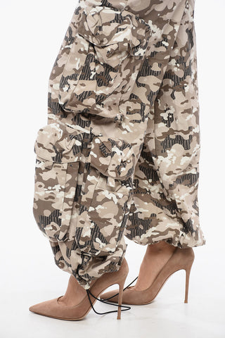 Pantaloni Cargo con Motivo Camouflage