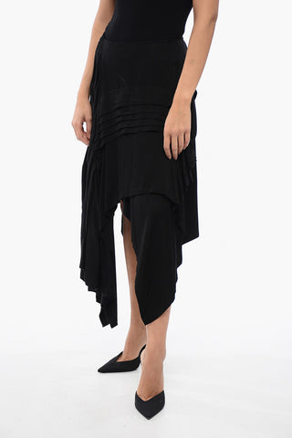 Asymmetric Multi Layer Skirt with Pleated Detail