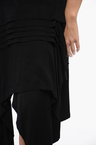 Asymmetric Multi Layer Skirt with Pleated Detail
