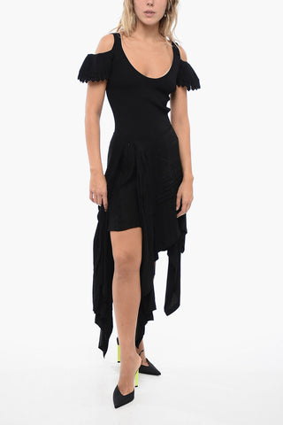 Asymmetric Multi Layer Skirt with Pleated Detail