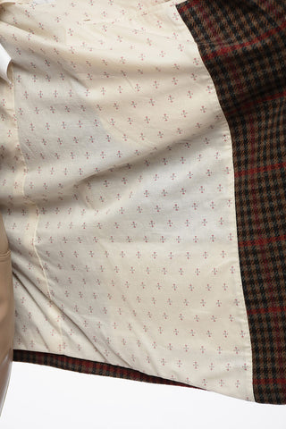 Blazer RODEO a Quadri con Dettagli in Pelle