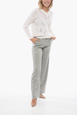 Baby Alpaca Pullover with Openwork Detail