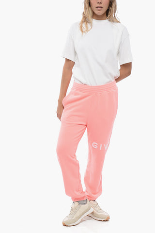 Brushed Cotton Sweatpants with Terry Logo