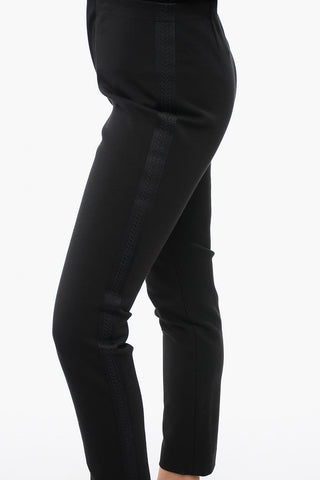 Stretchy Pants with Embroidered Band