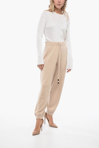 Joggers in Lana con Patch Logo
