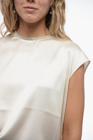 Silk Blouse with Shimmer Detail