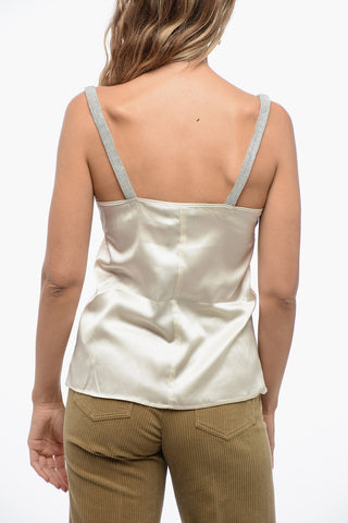 Silk Lingerie Top with Shimmer Detail