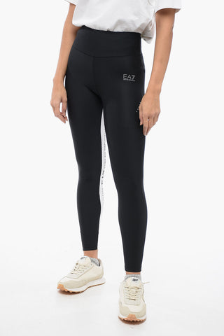EA7 Recycled Polyester Leggings with Contrasting Bands