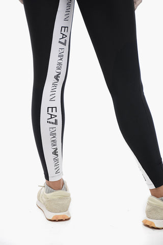 EA7 Recycled Polyester Leggings with Contrasting Bands