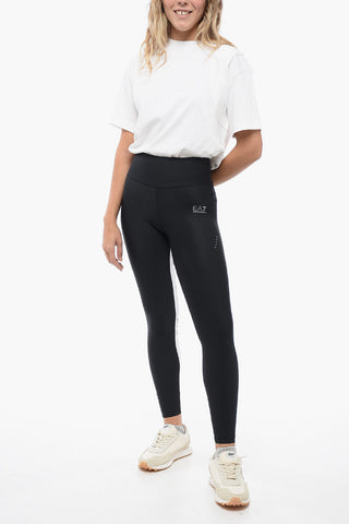 EA7 Recycled Polyester Leggings with Contrasting Bands