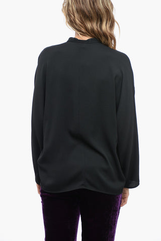 Blended Silk Blouse with Shimmer Detail