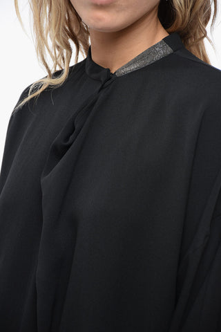 Blended Silk Blouse with Shimmer Detail