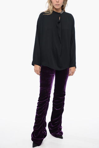 Blended Silk Blouse with Shimmer Detail