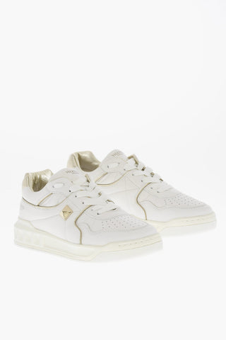 GARAVANI Sneakers Basse in Pelle Trapuntata con Dettagli Dorati