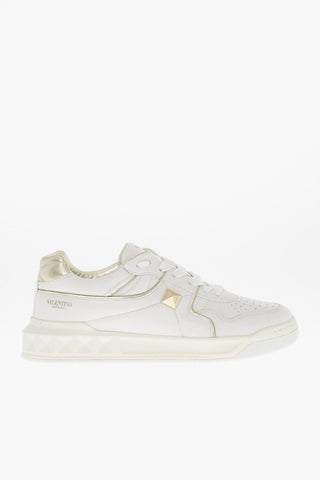 GARAVANI Sneakers Basse in Pelle Trapuntata con Dettagli Dorati