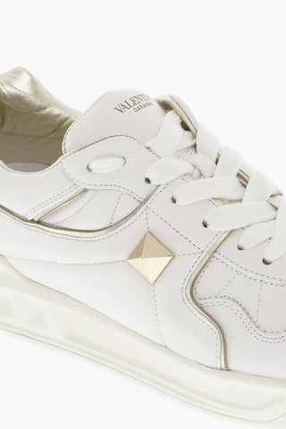 GARAVANI Sneakers Basse in Pelle Trapuntata con Dettagli Dorati
