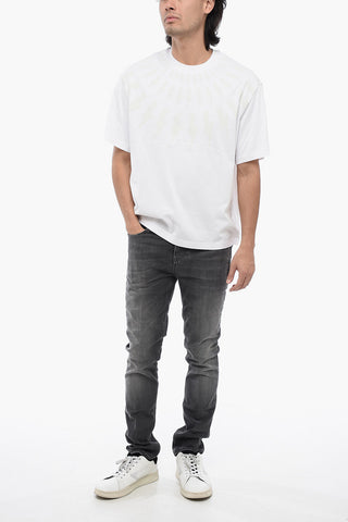 Dropped-Shoulder T-Shirt FAIRISLE THUNDERBOLT aus Baumwolle