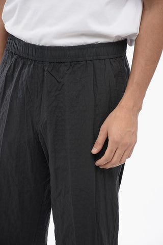 Slim-Fit-Hose REM aus Baumwolle mit Crinkle-Effekt