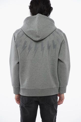 Cotton Neoprene FAIRISLE THUNDERBOLT Hoodie