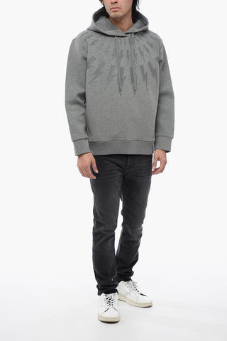 Cotton Neoprene FAIRISLE THUNDERBOLT Hoodie