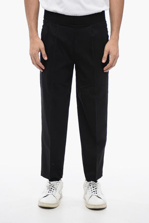 Virgin-Wool-Blend Tapered-Fit Pants With Two Pleats