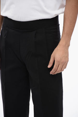 Virgin-Wool-Blend Tapered-Fit Pants With Two Pleats
