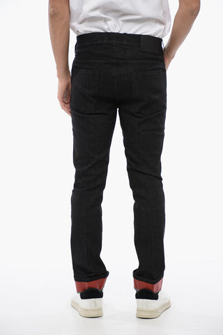 Skinny Fit Denims with Coated Cotton Cuffs 15cm