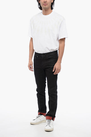 Skinny Fit Denims with Coated Cotton Cuffs 15cm