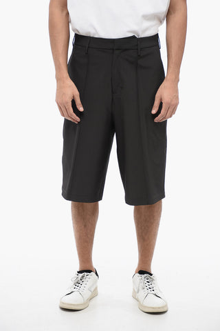 Multi-Pocket Stretch Nylon Straight-Leg Shorts