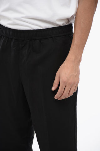 Linen Blend REM Pants with Elastic Waistband