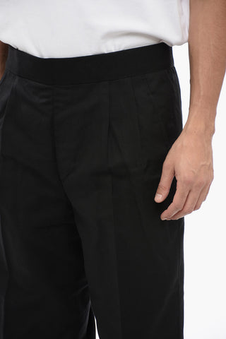 Linen-Blend Tapered-Fit Pants With Two Pleats