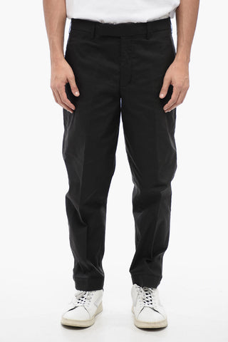 Pantaloni in Misto Cotone METAL HEM con Vita Regolare